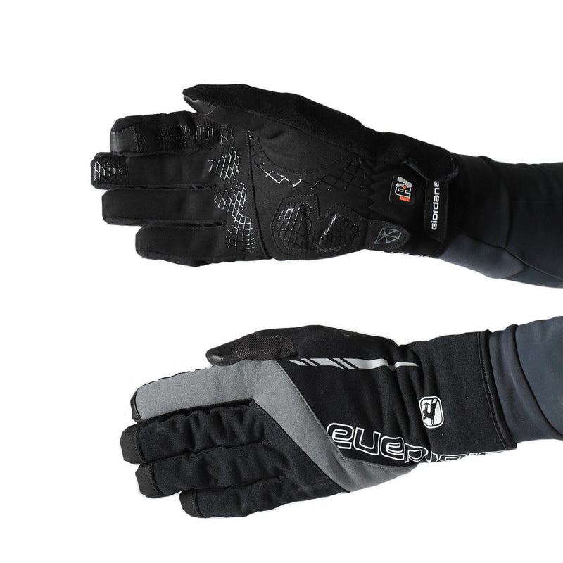 AV 300 Winter Full Finger Gloves by Giordana Cycling, BLACK, Made in Italy