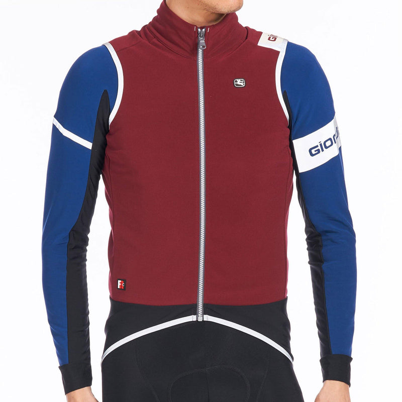 Men's FR-C Pro Lyte Winter Vest by Giordana Cycling, BURGUNDY, Made in Italy
