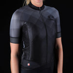 Women's FR-C Pro Reflective Jersey by Giordana Cycling, BLACK/REFLECTIVE, Made in Italy