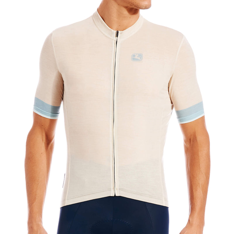 Men's Wool Jersey by Giordana Cycling, BEIGE, Made in Italy