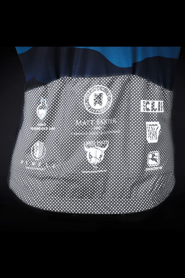Men's Vero Forma Short Sleeve Jersey by Giordana Cycling, BLUE/REFLECTIVE, Made in Italy