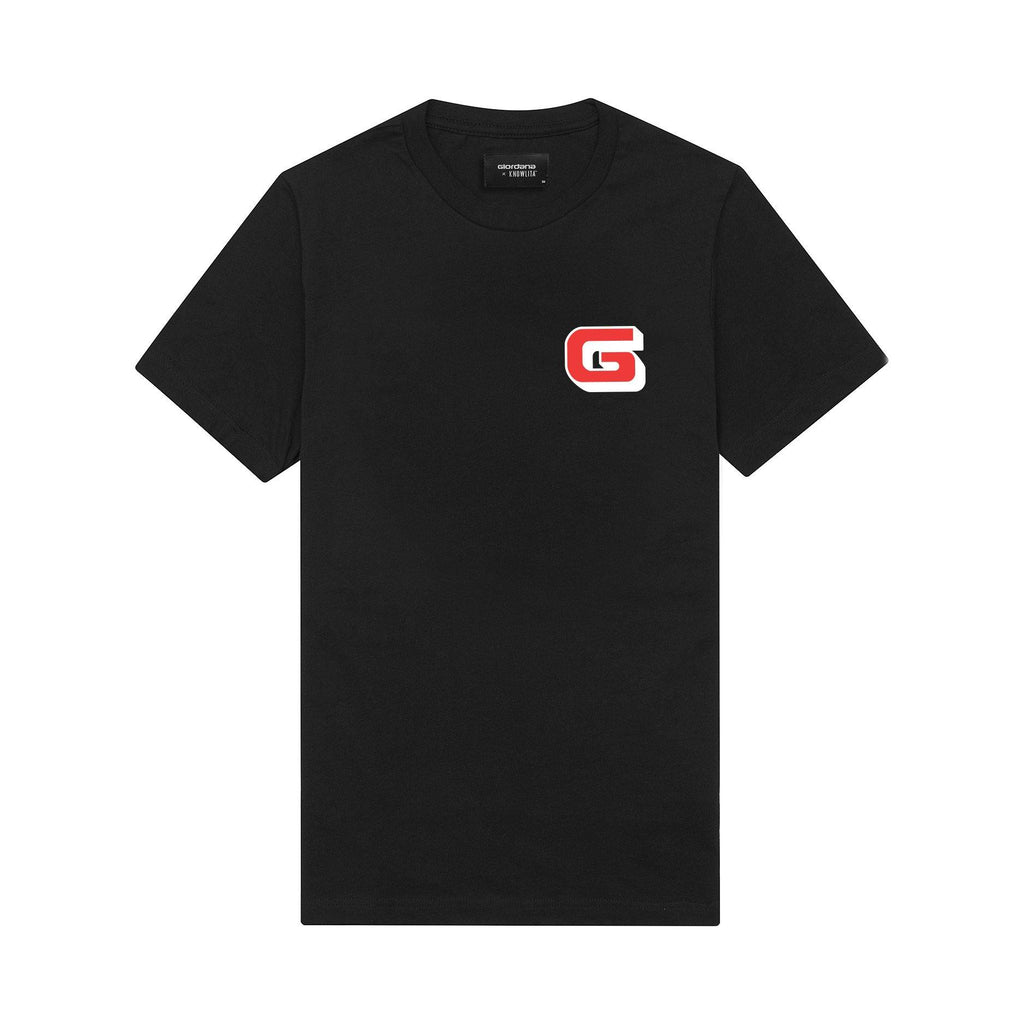 Giordana x Knowlita Look Both Ways T-Shirt by Giordana Cycling, BLACK, Made in Italy