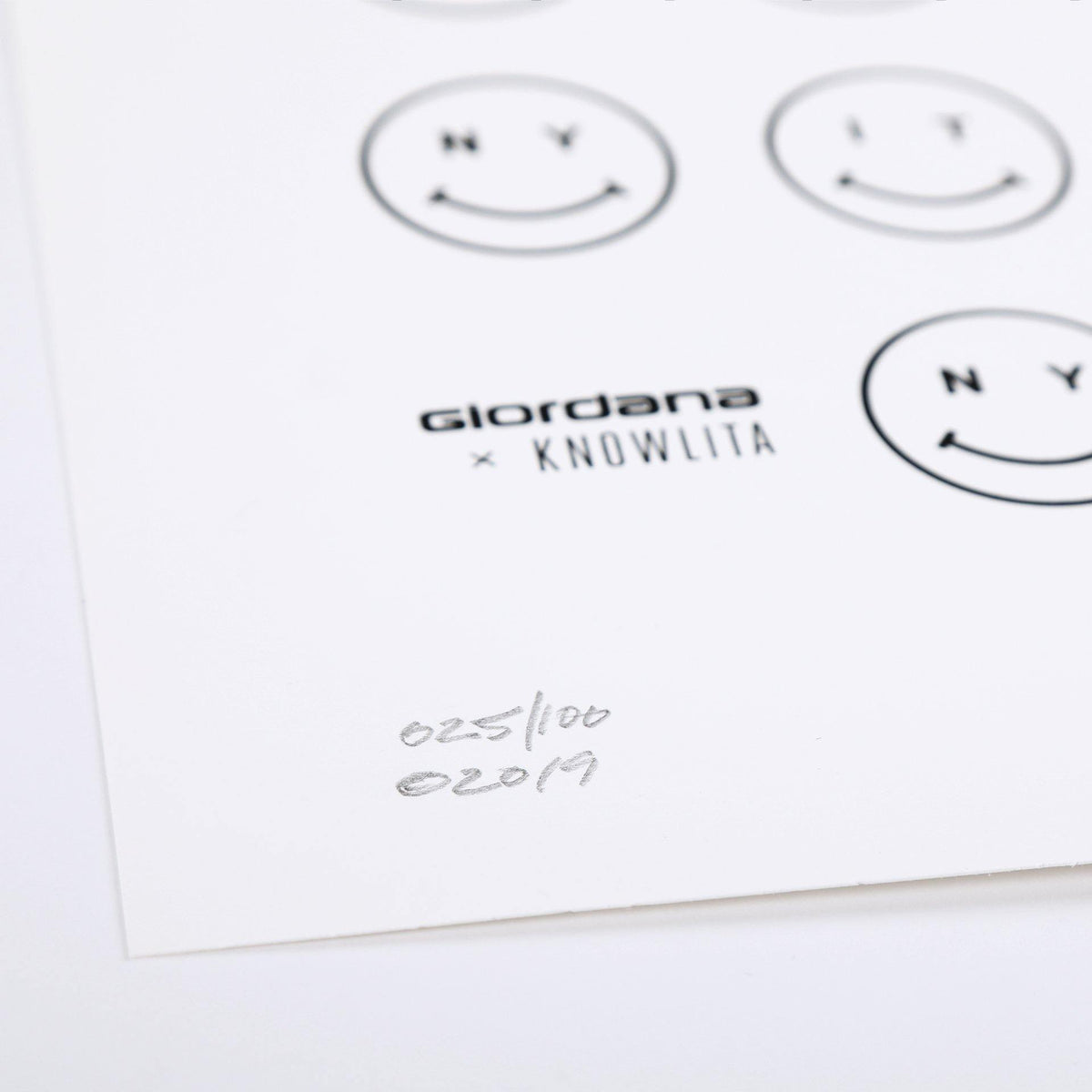 Giordana x Knowlita New York + Italia Smiley Print by Giordana Cycling, , Made in Italy
