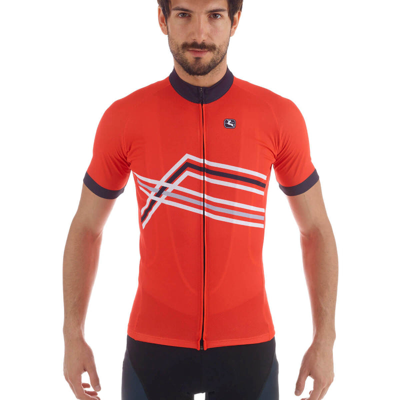 Men's Pista Vero Trade Jersey by Giordana Cycling, RED, Made in Italy