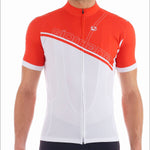 Men's Leader Vero Trade Jersey by Giordana Cycling, RED/WHITE, Made in Italy