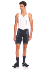 Men's Moda Vero Pro Bib Short by Giordana Cycling, BLACK/YELLOW, Made in Italy
