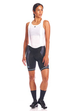 Women's Vero Pro Bib Short by Giordana Cycling, BLACK/LIGHT BLUE, Made in Italy