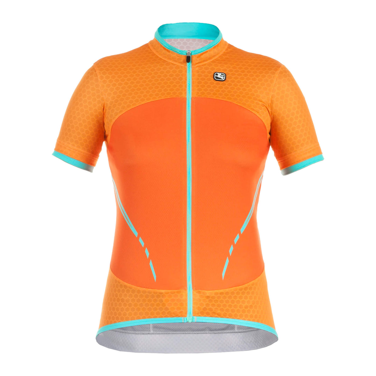 Women's SilverLine Jersey by Giordana Cycling, ORANGE/MINT, Made in Italy