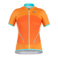 Women's SilverLine Jersey by Giordana Cycling, ORANGE/MINT, Made in Italy